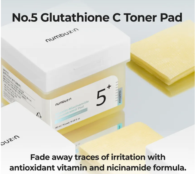 NUMBUZIN TONICO ACLARANTE EN PADS DE DOBLE ANTIMANCHAS CARA No. 5+ VITAMIN - NIACINAMIDE CONCENTRATED PAD BRIGHTENING ANTIOXIDANT