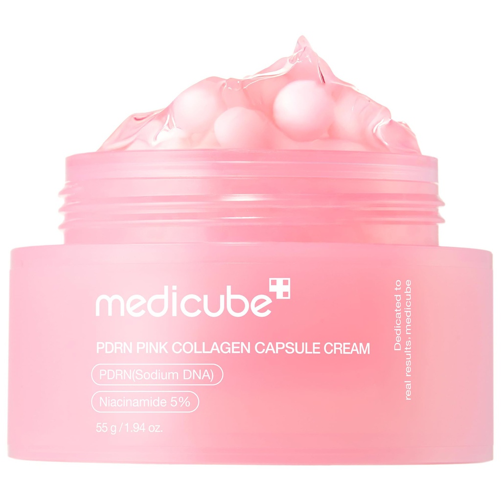 MEDICUBE HIDRATANTE FACIAL REAFIRMANTE DE CAPSULAS DE COLAGENO PDRN PINK COLLAGEN