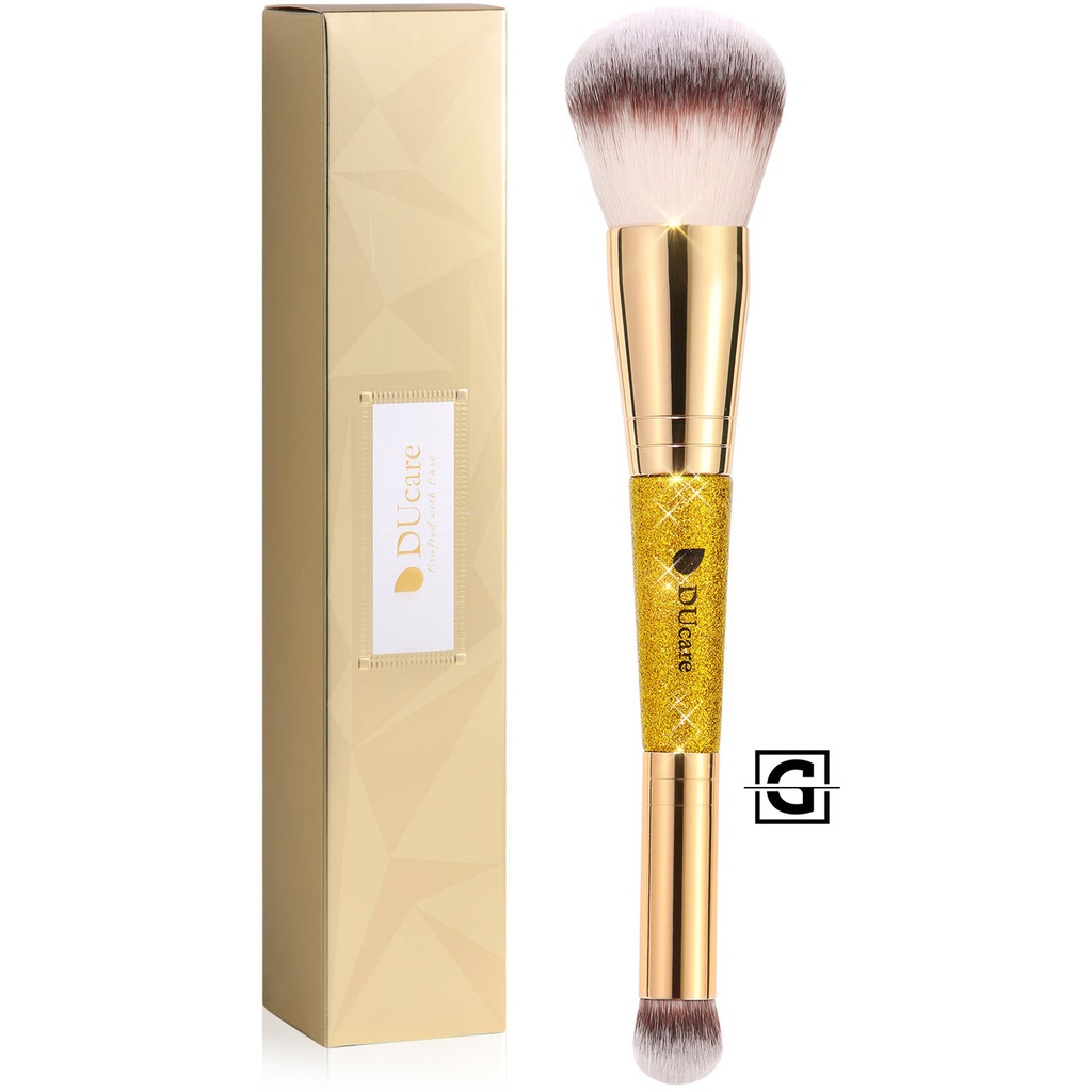 DUCARE BROCHA DE MAQUILLAJE DE DOS PUNTAS PARA CORRECTOR Y POLVO AFTERGLOW