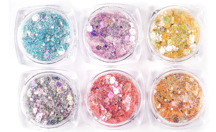 JGLASHES GLITTERS DE OJOS COLECCION CHUNKY FLORA 6 TONOS