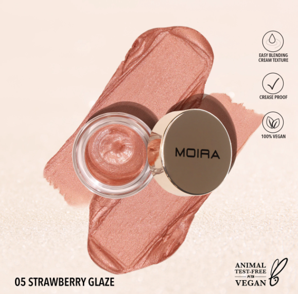 MOIRA SOMBRA EN CREMA EVERLUST SHIMMER 005 STRAWBERRY GLAZE
