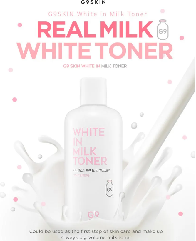 G9 SKIN TONICO ACLARANTE WHITE IN MILK TONER 300 ML