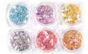 JGLASHES GLITTERS DE OJOS COLECCION CHUNKY FLORA 6 TONOS