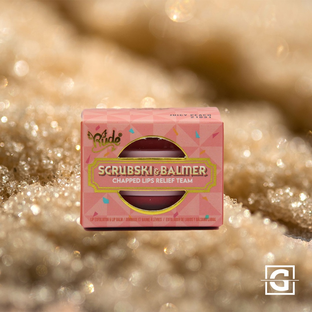 RUDE COSMETICS EXFOLIANTE Y BALSAMO LABIAL JUICY PEACH